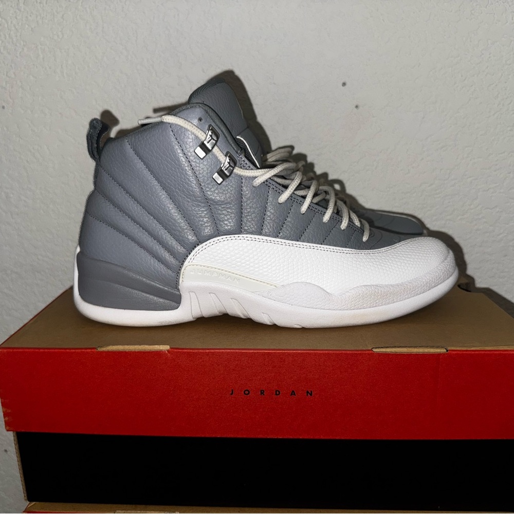 Jordan High-Top Sneakers in Gray and White
